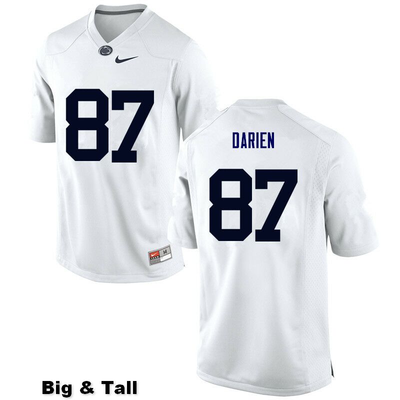 NCAA Nike Men's Penn State Nittany Lions Dae'lun Darien #87 College Football Authentic Big & Tall White Stitched Jersey MYU5198BB